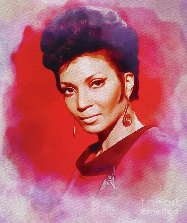 Nichelle Art Print featuring the painting Nichelle Nichols as Lieutenant Uhura by Esoterica Art Agency
