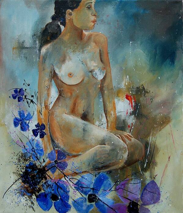 Girl Art Print featuring the painting Nude 67 by Pol Ledent
