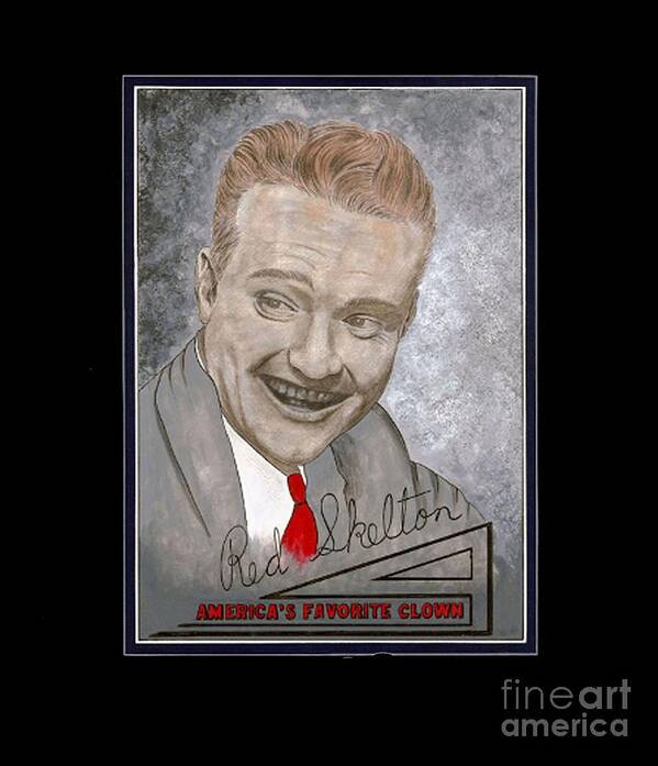 Red Skelton Art Print featuring the painting Red Skelton by Herb Strobino