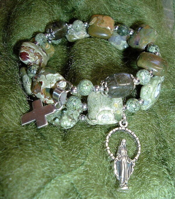 Bracelet Art Print featuring the jewelry Rosary Bracelet by Michele Myers