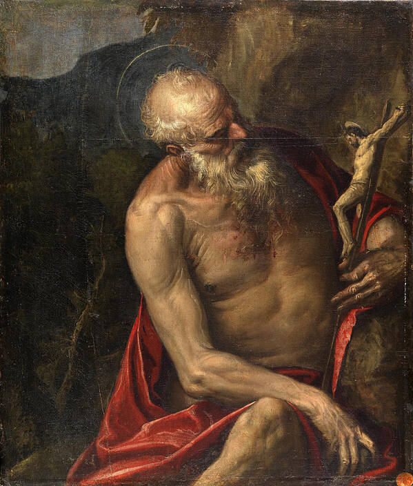 Paolo Veronese Art Print featuring the painting Saint Jerome meditating by Paolo Veronese