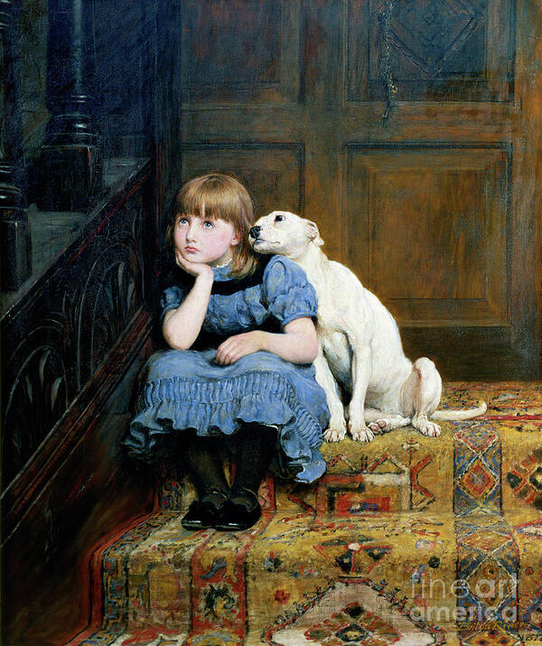 Sympathy Art Print featuring the painting Sympathy by Briton Riviere