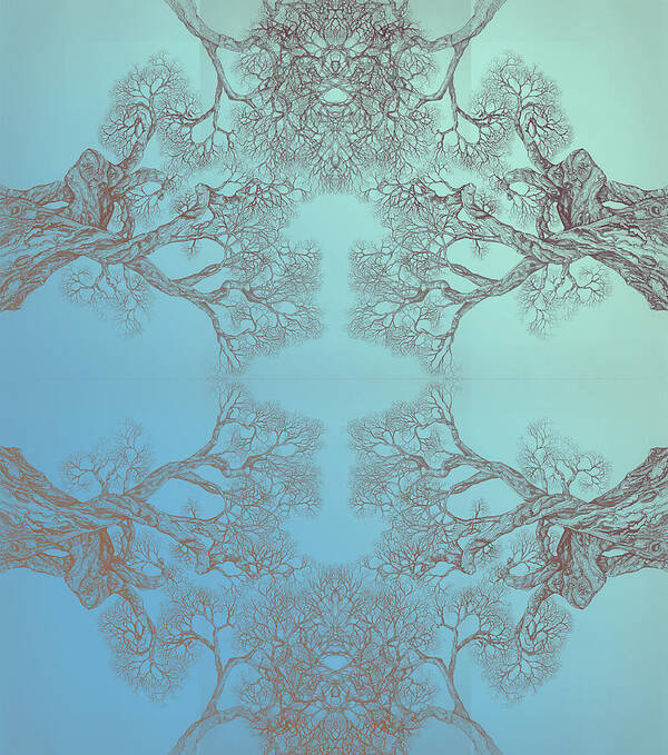 Tree Framed Prints Framed Prints Art Print featuring the digital art Tree 20 Hybrid 3 by Brian Kirchner