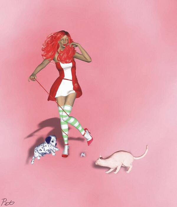 Redhead Art Print featuring the painting Whatever Happened to Strawberry Shortcake by Pet Serrano