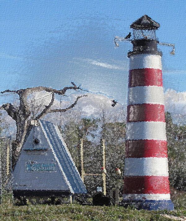 Lighthouse Art Print featuring the photograph Yardarm by Scott Heister