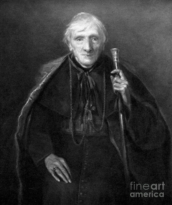 Education Art Print featuring the drawing John Henry Newman In Old Age, British #1 by Print Collector