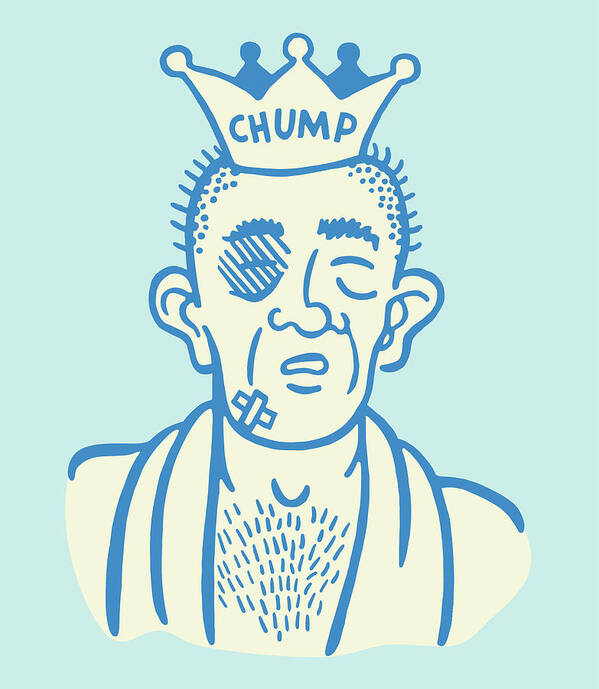 Adult Art Print featuring the drawing Portrait of a Chump #1 by CSA Images