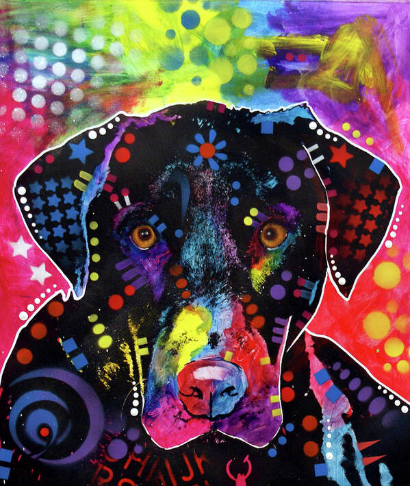 The Labrador Art Print featuring the mixed media The Labrador #1 by Dean Russo