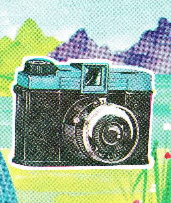 Camera Art Print featuring the drawing Camera #34 by CSA Images