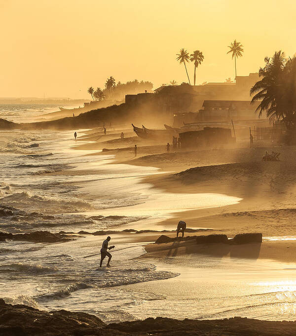 Ghana Art Print featuring the photograph A Day At The Beach by Greg Metro