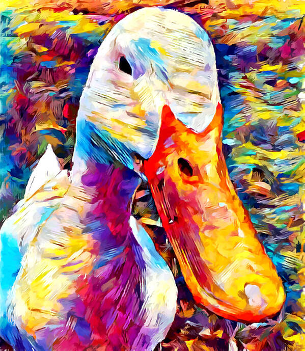 Duck Art Print featuring the painting American Pekin by Chris Butler