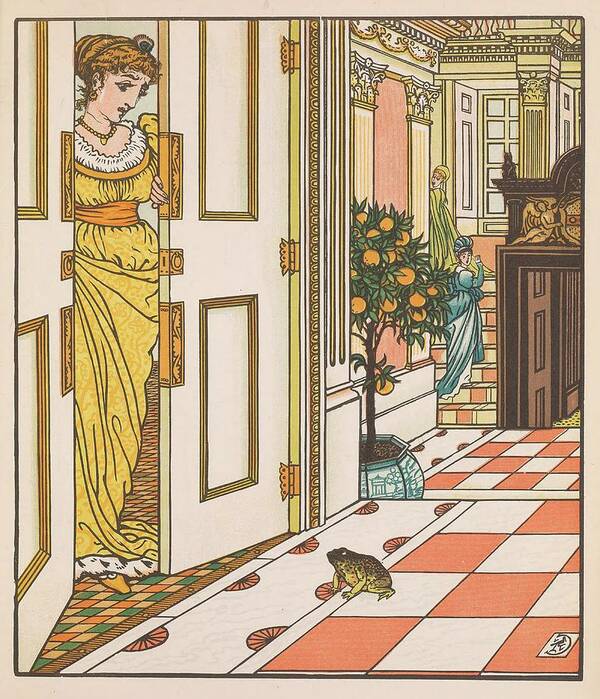 Illustration Art Print featuring the painting Beauty And The Beast Pl. 07 by Walter Crane
