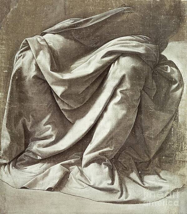 Art Art Print featuring the painting Drapery Study For A Seated Figure, C.1475-80 by Leonardo Da Vinci