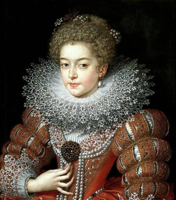 Elizabeth Of France Art Print featuring the painting Frans Pourbus 'el Joven' / 'Elizabeth of France, Queen of Spain', ca. 1615, Flemish School. by Frans Pourbus the Younger -1569-1622-