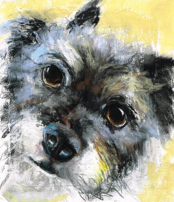 Small Dogs Art Print featuring the painting Gunny by Frances Marino