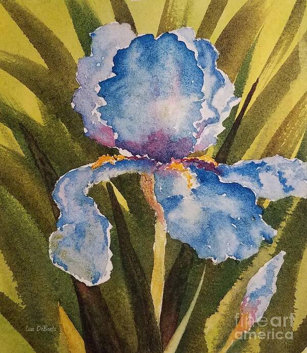 Floral Art Print featuring the painting Mother's Day Iris by Lisa Debaets