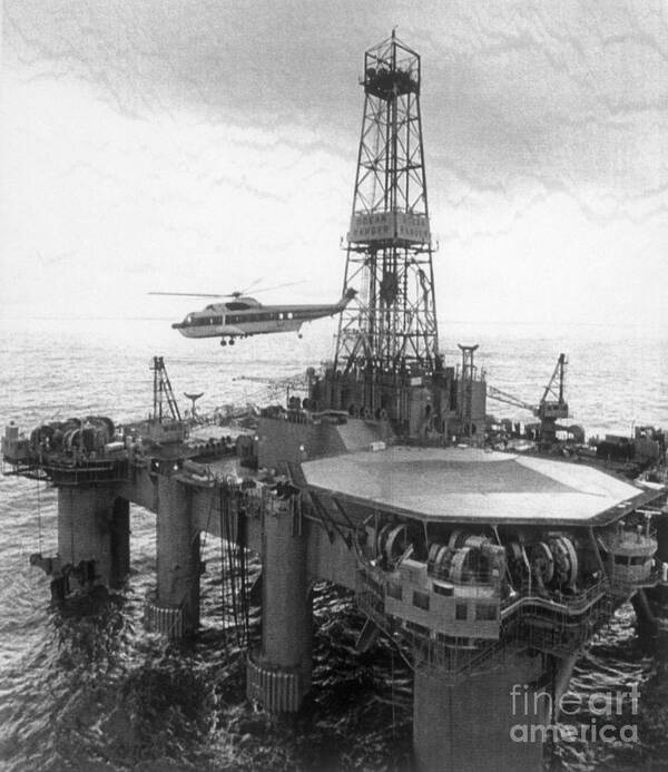 Finance And Economy Art Print featuring the photograph Oil Canada Rig Ocean Ranger by Bettmann