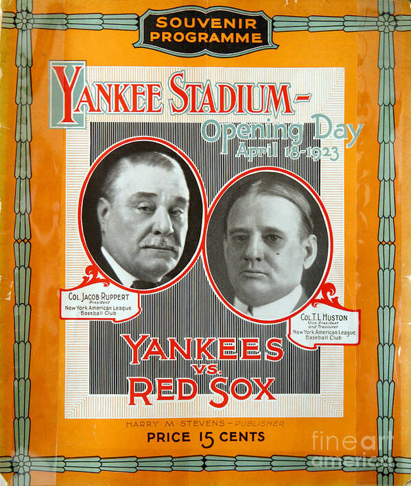 American League Baseball Art Print featuring the photograph Photo Of An Original Opening Day by New York Daily News Archive