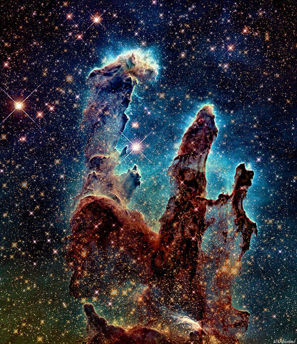 Pillars Of Creation Art Print featuring the photograph Pillars of Creation Visible and IR by Weston Westmoreland