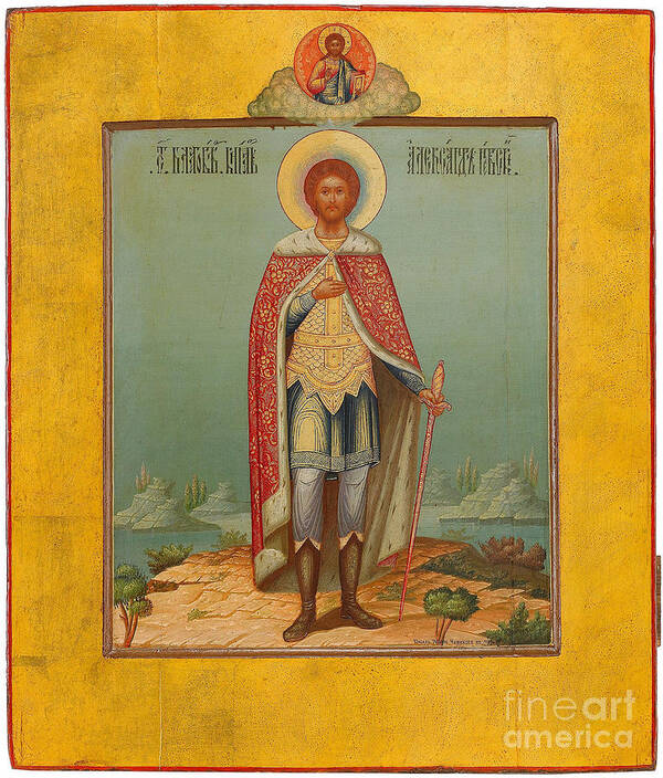 Statesman Art Print featuring the drawing Saint Alexander Nevsky, 19th Century by Heritage Images