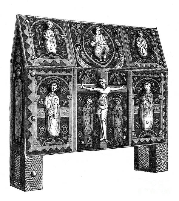 Cella Designs Art Print featuring the drawing Shrine, 12th Century, 1870 by Print Collector