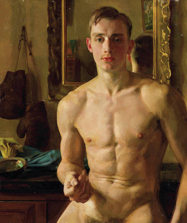 Konstantin Somov Art Print featuring the painting The Boxer by Konstantin Somov