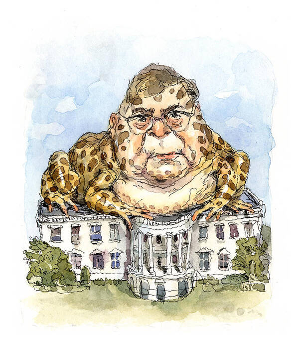 Captionless Art Print featuring the painting White House Toady by John Cuneo