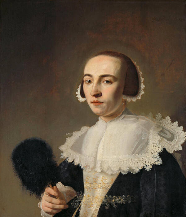 Pieter Dubordieu Art Print featuring the painting Portrait of a Woman #2 by Pieter Dubordieu