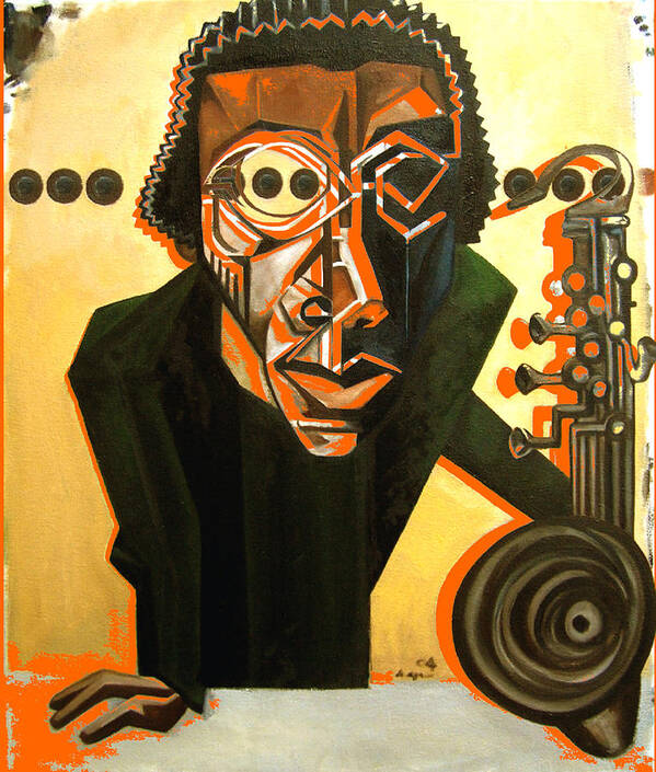 Marion Brown Art Print featuring the mixed media The Ethnomusicologist / Marion Brown #1 by Martel Chapman
