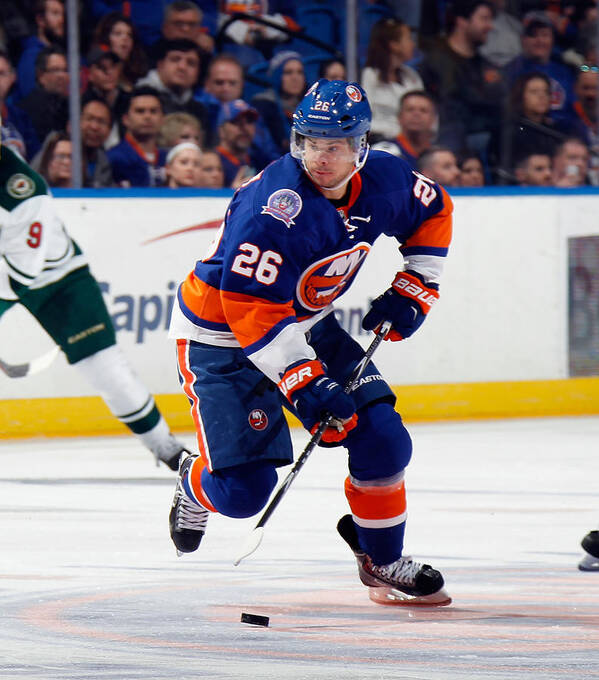 People Art Print featuring the photograph Minnesota Wild v New York Islanders #29 by Bruce Bennett