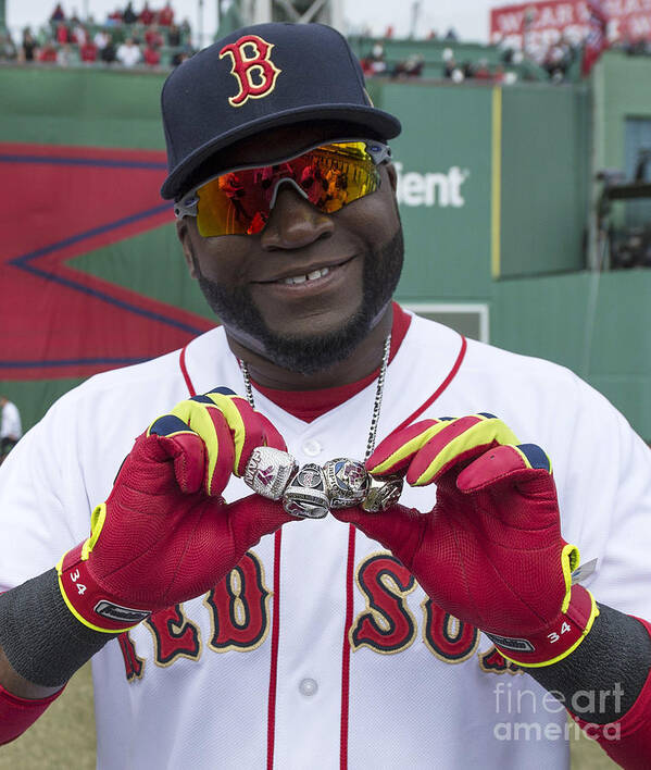 American League Baseball Art Print featuring the photograph David Ortiz by Michael Ivins/boston Red Sox