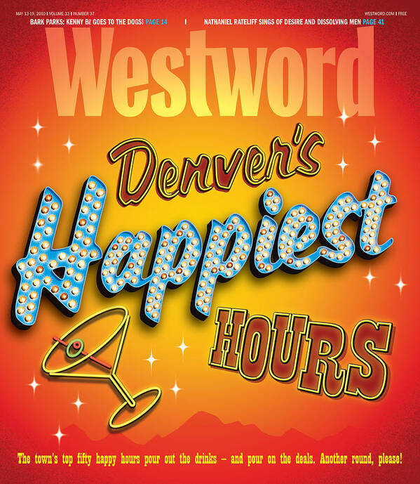Westword Art Print featuring the digital art Denver's Happiest Hours by Westword