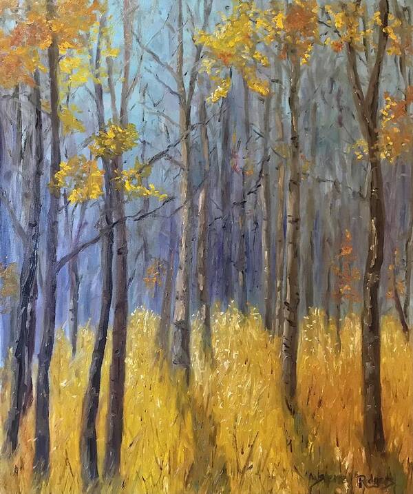 Landscape Art Print featuring the painting Forest Tranquility by Sherrell Rodgers