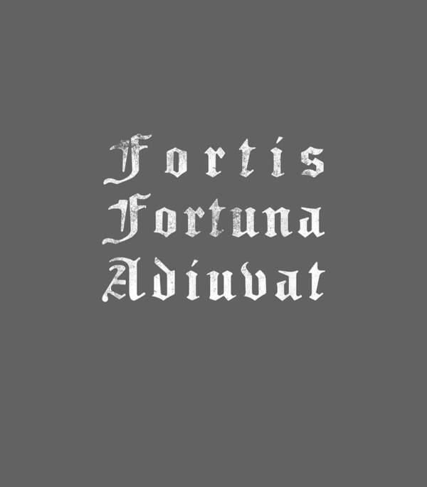 Fortis Fortuna Adiuvat Latin Phrase Art Print by Harley Darby - Pixels