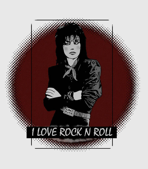 Joan Jett Art Print featuring the digital art I love rock n roll by Christina Rick