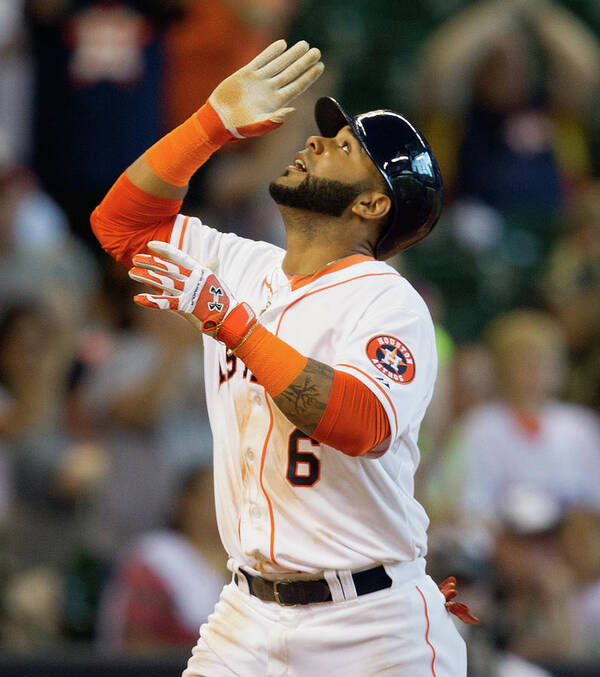 American League Baseball Art Print featuring the photograph Jonathan Villar by Bob Levey