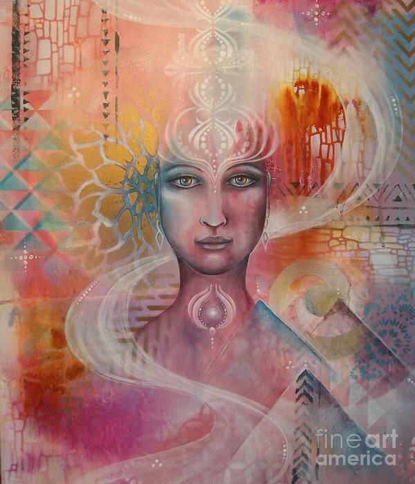 Painting Art Print featuring the painting Meditation 3 by Reina Cottier