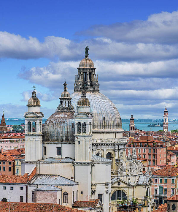 Architecture Art Print featuring the photograph Old Venice Church Domes by Darryl Brooks
