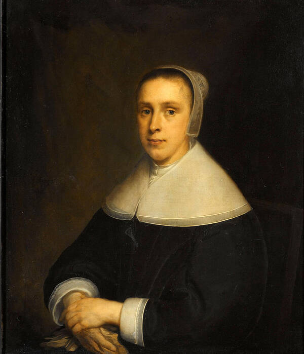 Cornelis Janssens Van Ceulen Art Print featuring the painting Portrait of Elisabeth Vervoorn by Cornelis Janssens van Ceulen