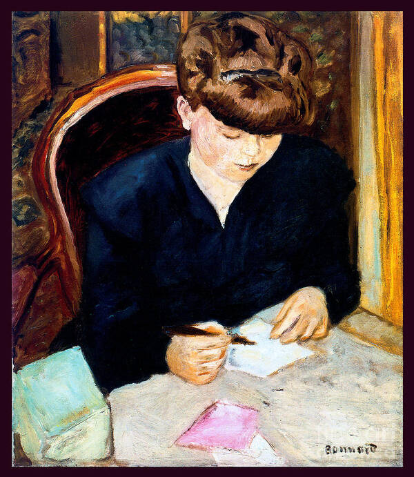 Pierre Bonnard Art Print featuring the painting The Letter 1906 by Pierre Bonnard