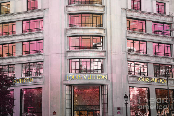 Paris Louis Vuitton Boutique Fashion Shop On The Champs Elysees Art Print by Kathy Fornal
