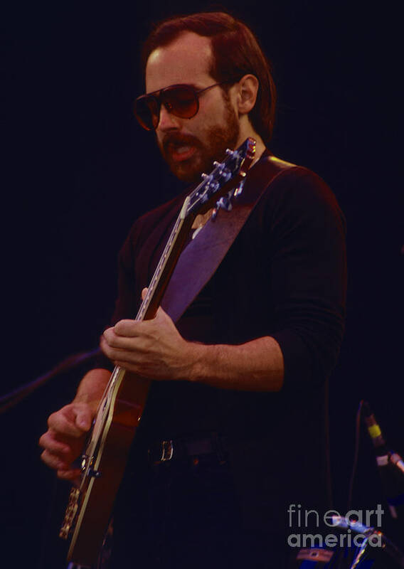 Al Di Meola Art Print featuring the photograph Al Di Meola at The Berkeley Greek Theater-September 13th 1980 #1 by Daniel Larsen