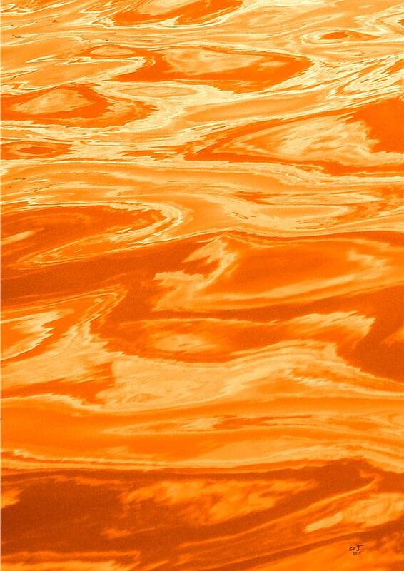 Multi Panel Art Print featuring the photograph Colored Wave Orange Panel One by Stephen Jorgensen