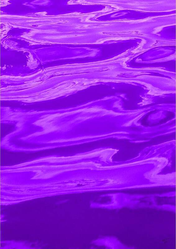 Multi Panel Art Print featuring the photograph Colored Wave Purple Panel Two by Stephen Jorgensen