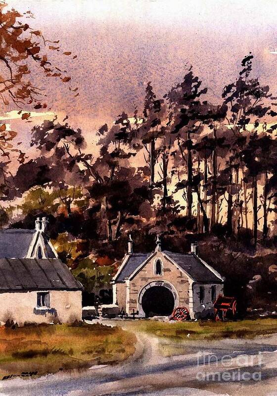 Val Byrne Art Print featuring the painting Forge in Enniskerry by Val Byrne