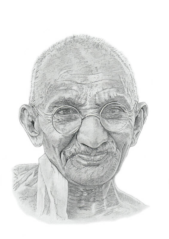 Mahatma Gandhi Portrait | Drawing on Behance