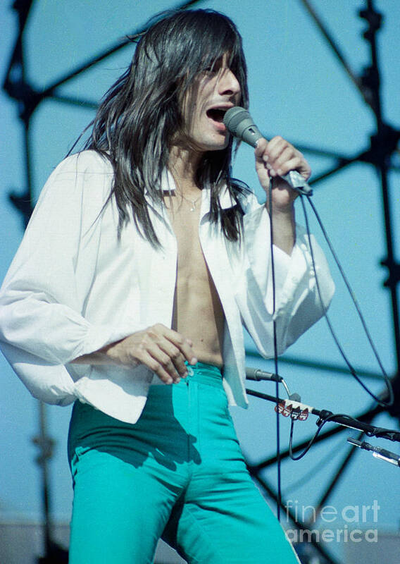 Concert Photos For Sale Art Print featuring the photograph Steve Perry of Journey at Day on the Green - July 1980 by Daniel Larsen