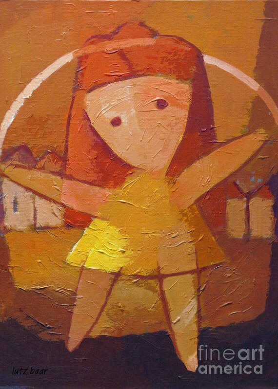 Child Art Print featuring the painting Hope by Lutz Baar