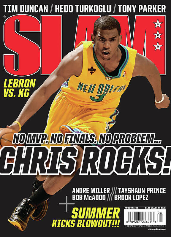 Chris Paul Art Print featuring the photograph Chris Rocks! SLAM Cover by Getty Images