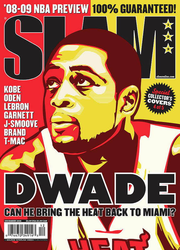 Dwayne Wade Art Print featuring the photograph D Wade: Can He Bring the Heat Back to Miami? SLAM Cover by Slam